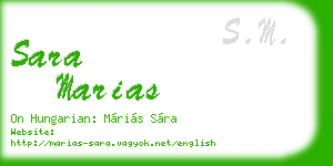 sara marias business card